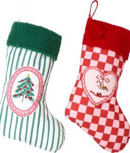 8882 STOCKINGS MERRY&BRIGHT S/2